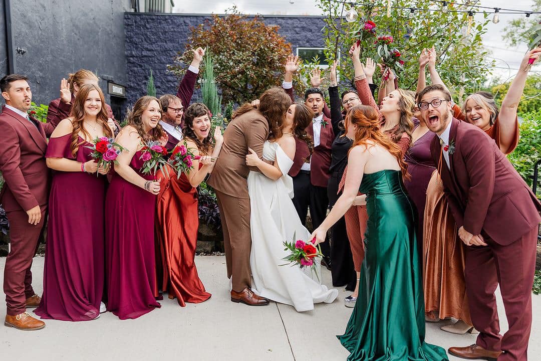 We love how much FUN our weddings are!!! #daytonwedding #shineondayton