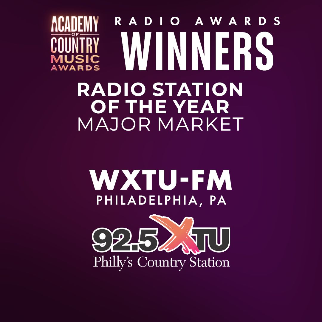 We won an ACM! XTU Nation this is only possible because of you and we share this awesome achievement with you. Thank you, ACM - Academy of Country Music 🤠 #ACMawards #countryradio #philadelphia @ACMawards