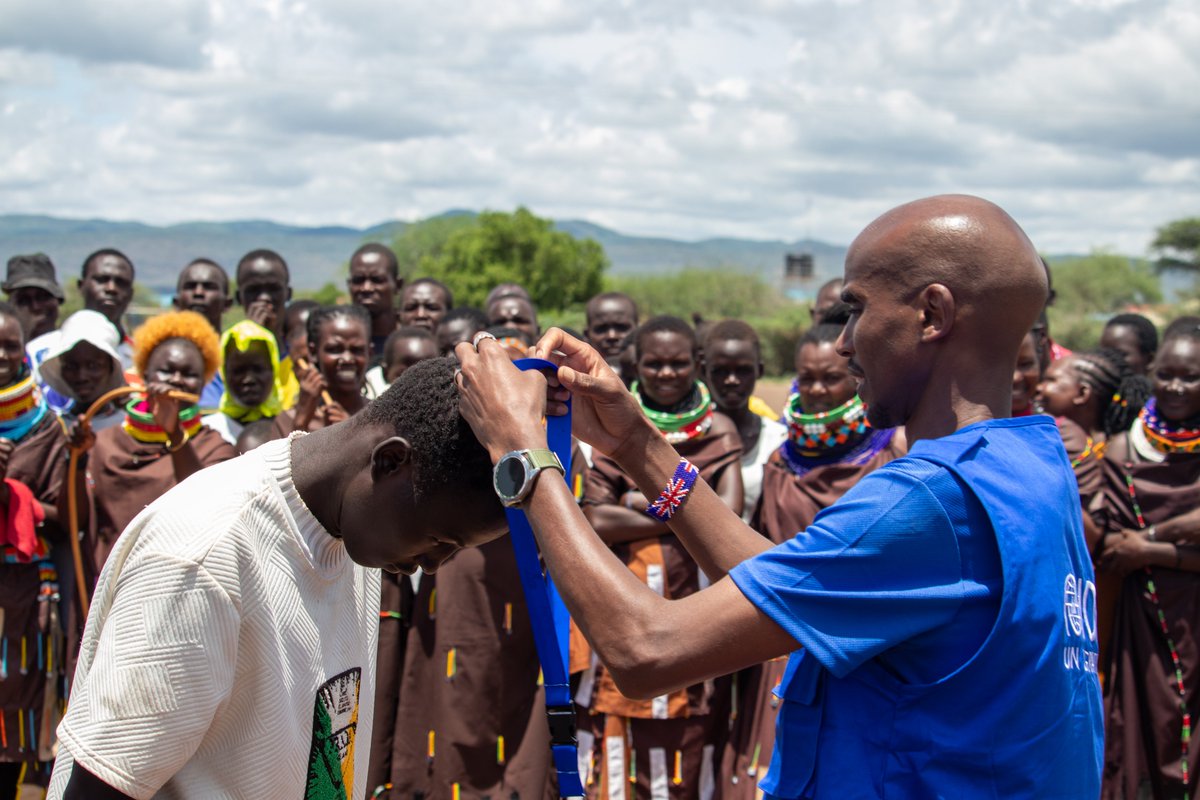 UNmigration's tweet photo. Sports are close to the heart of young people in Kakuma, leading to a sense of belonging.
IOM Global Goodwill Ambassador @Mo_Farah witnessed this as he visited migrant communities today, advocating for sports for inclusion and development. #IOMOntheMove #ScoreWithMo4Migration https://t.co/NrZ3r4FDTy