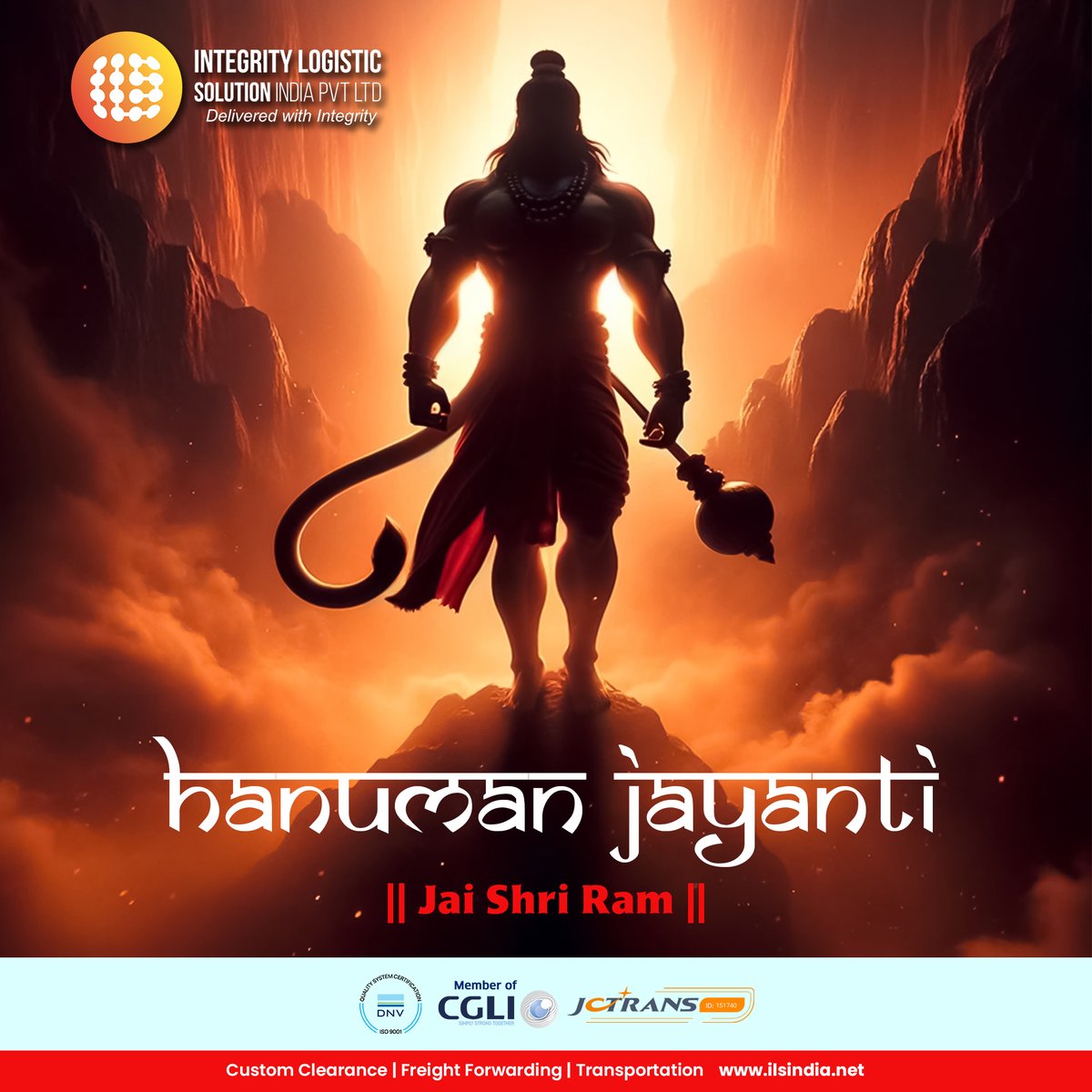 🙏 Wishing everyone a blessed Hanuman Jayanti from 𝐈𝐧𝐭𝐞𝐠𝐫𝐢𝐭𝐲 𝐋𝐨𝐠𝐢𝐬𝐭𝐢𝐜 𝐒𝐨𝐥𝐮𝐭𝐢𝐨𝐧 ! 🕉️

#bajrangbalistatus #hanumanjayanti #jaishriram #jaishriramchallenge #jaishreeramhanuman #IntegrityLogisticSolution #customs #customsclearance #airfreight #cargo