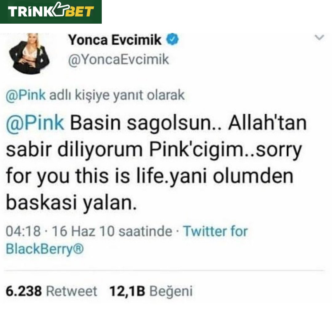Yonca Evcimik'in Pink'e geçmiş olsun dilemesi... Twitter tarihinin en epik olaylarından :D