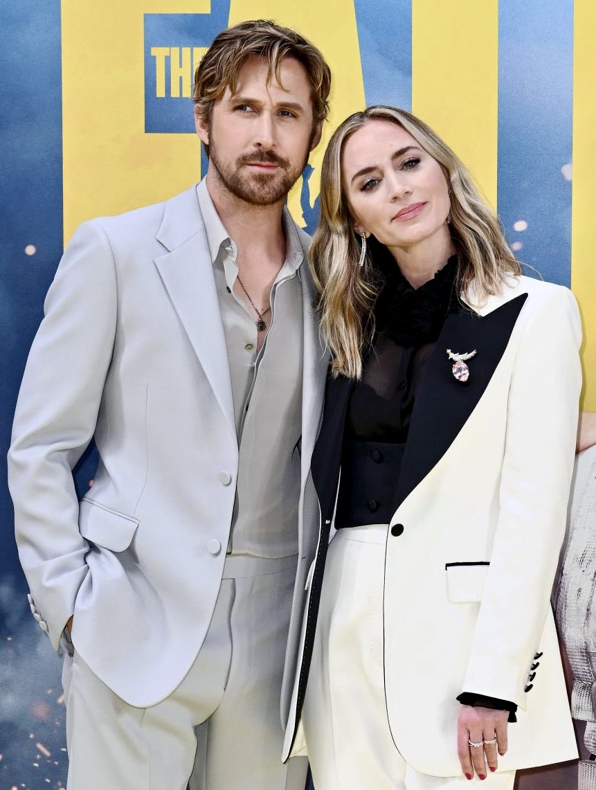 Ryan and Emily Blunt at the Fall Guy UK premiere