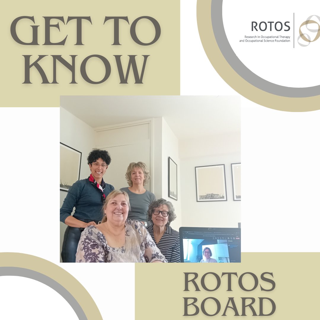 Here we bring a little presentation of our board members. Find out more about them in our website: rotosfoundation.eu/2023/07/04/boa… #ot #occupationaltherapy #occupationaltherapist #occupationalscience #research #congress #boardmeeting