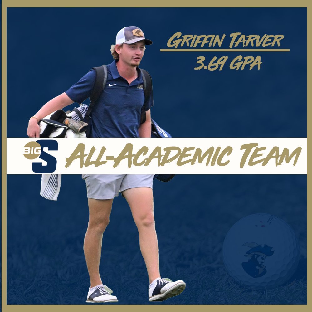 𝐁𝐢𝐠 𝐒𝐨𝐮𝐭𝐡 𝐀𝐥𝐥-𝐀𝐜𝐚𝐝𝐞𝐦𝐢𝐜!!📚 

Congratulations to Griffin Tarver for being named to the Big South All-Academic Team! The junior is All-Academic for the second year in a row with a 3.69 GPA. 

#BucStrong