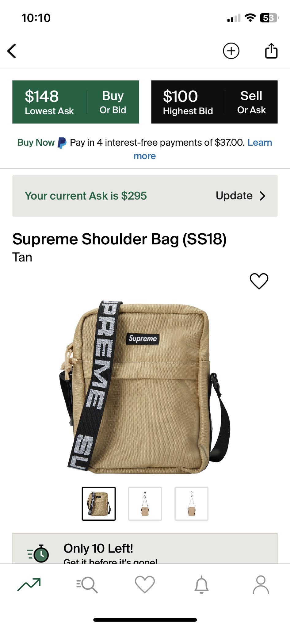Stockx supreme shoulder bag ss18 sale