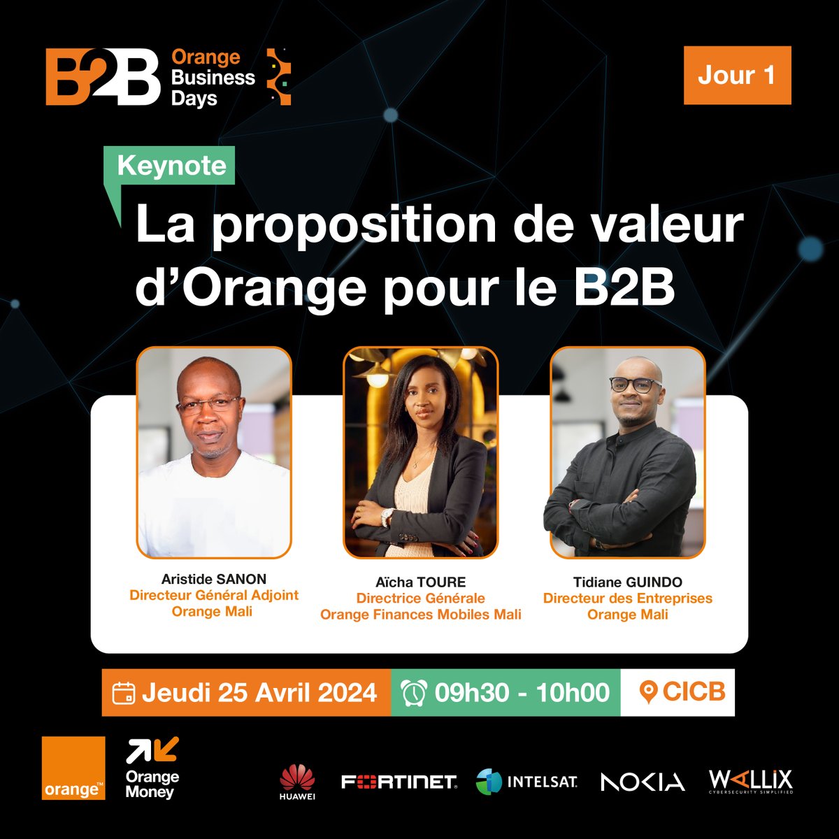 Orange Business Days 📢 A travers cette intervention, découvrez la proposition de valeur d’Orange Mali pour le B2B. #OrangeEntreprise #OrangeBusinessDays