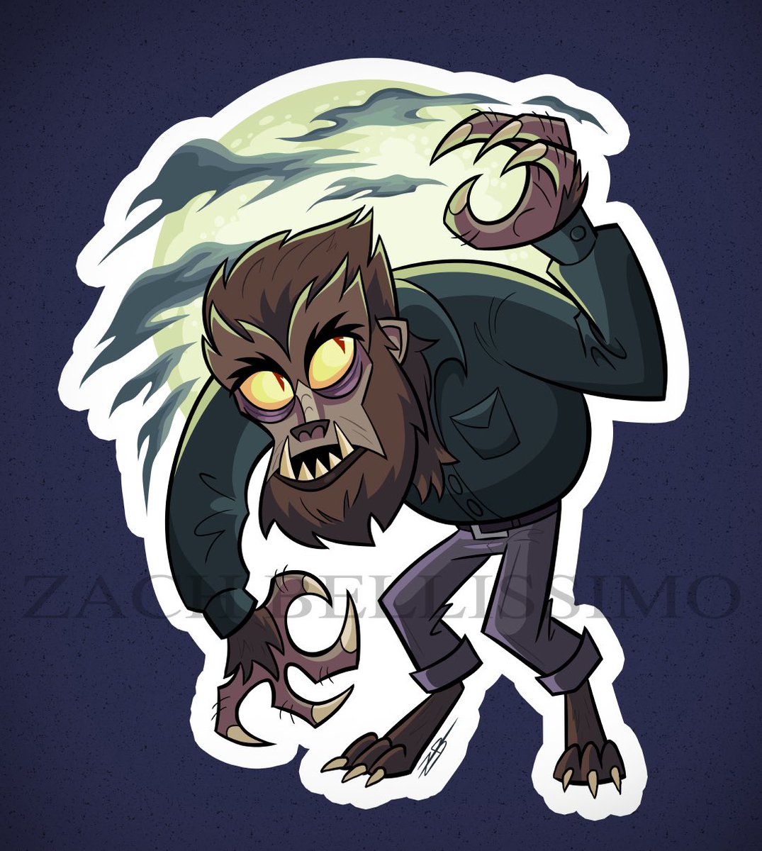 THE WOLF MAN (1941) Die Cut Sticker 🐺 Only available at MONSTERPALOOZA, booth 176 in section “Bride”, May 31st- June 2nd in Pasadena!