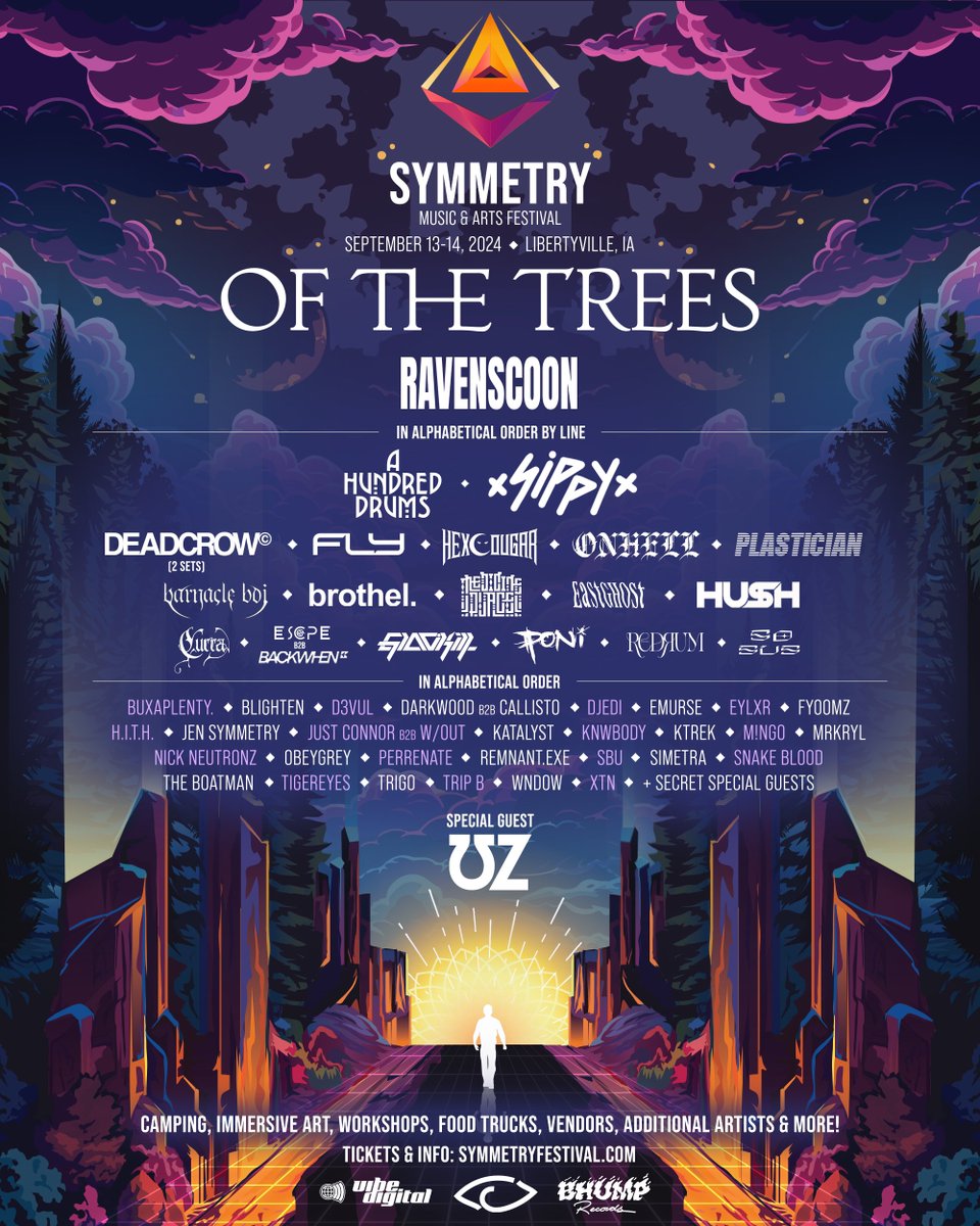 tired of cookie cutter music festivals? want to hear something different? 

very excited to be part of one of my fav festival lineups i’ve ever seen - symmetry festival in iowa this september

i’ll be playing a very special journey set for this one 🖤✨ hopefully see you all