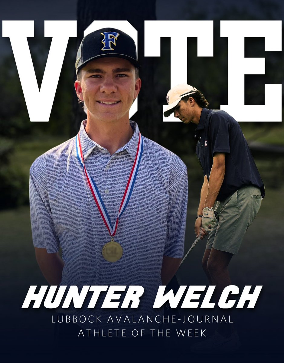 Hey Tigers! We need your VOTES!💥 Hunter Welch has been nominated for the Lubbock Avalanche-Journal's Athlete of the Week! 🏌️ Click here to VOTE ➡️ lubbockonline.com/story/sports/h…