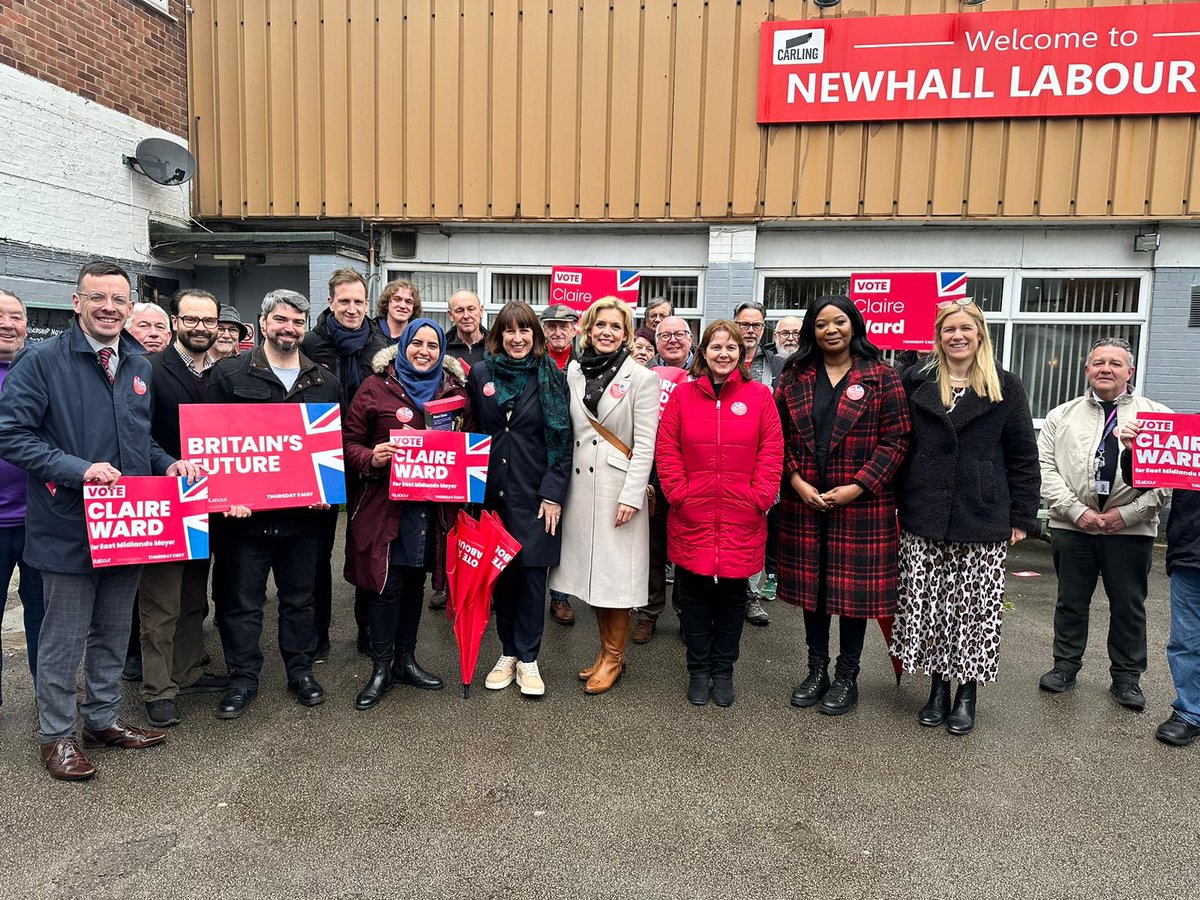Brilliant to be out in #SouthDerbyshire today with @RachelReevesMP & @SamanthaNiblett campaigning for @ClaireWard4EM & @NicolleNdiwen. Residents across the East Midlands have been let down by 14 years of Tory govt. #VoteLabour on 2nd May for a fresh start for the region.