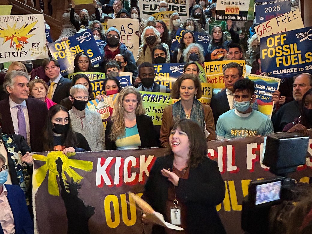 Whether in Washington or Albany, the greatest obstacle to addressing the climate crisis are the people profiting from it the most: the fossil fuel industry. For a livable future, organized people must push through their money. So proud to be in this movement with you. #EarthDay