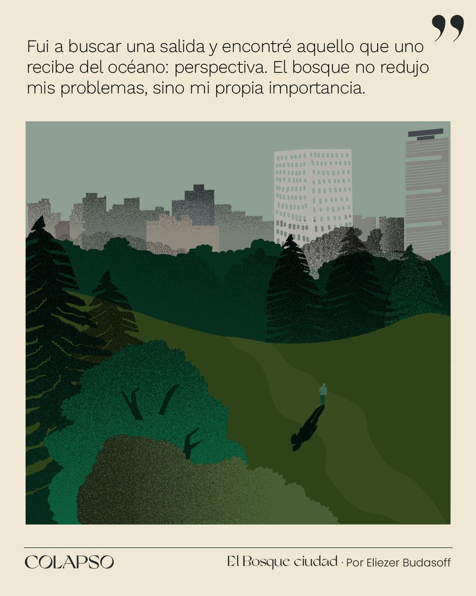 🌳El Bosque de @ChapultepecCDMX es un refugio colectivo y un lugar de peregrinación, un espacio que recuerda que la vida sigue siendo posible a pesar de todo. 🌎Este Día de la Tierra explora 'El Bosque Ciudad' de @ebudasoff Ilustrado por @donmarcial colapso.dromomanos.com/el-bosque-ciud…