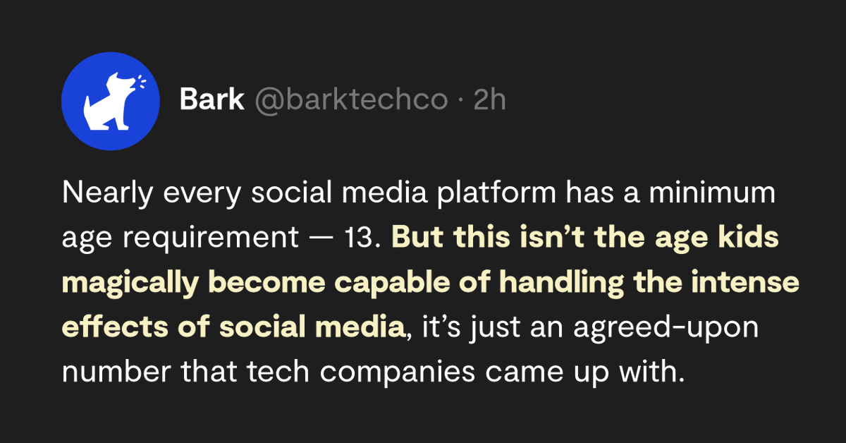 🚨 PSA For #Parents: Just because the app rating says that at 13 your child is 'allowed' to be on social media doesn't mean that at 13 they're ready for it. 

#DelayIsTheWay #SocialMedia #ParentingTips