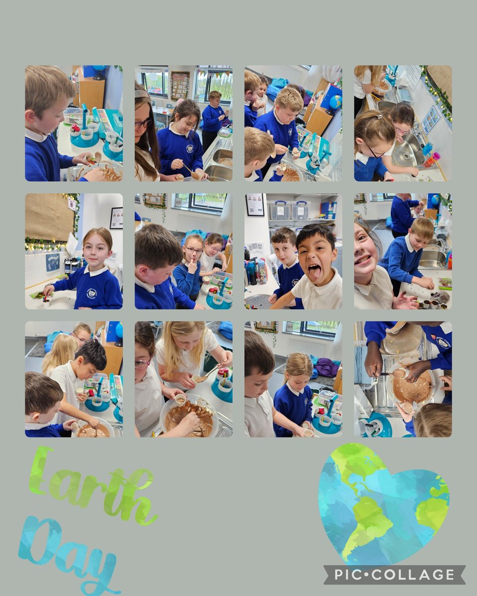 Dosbarth Conwy has today enjoyed making earth and worm pudding for #EarthDay2024 #teamgwenfro