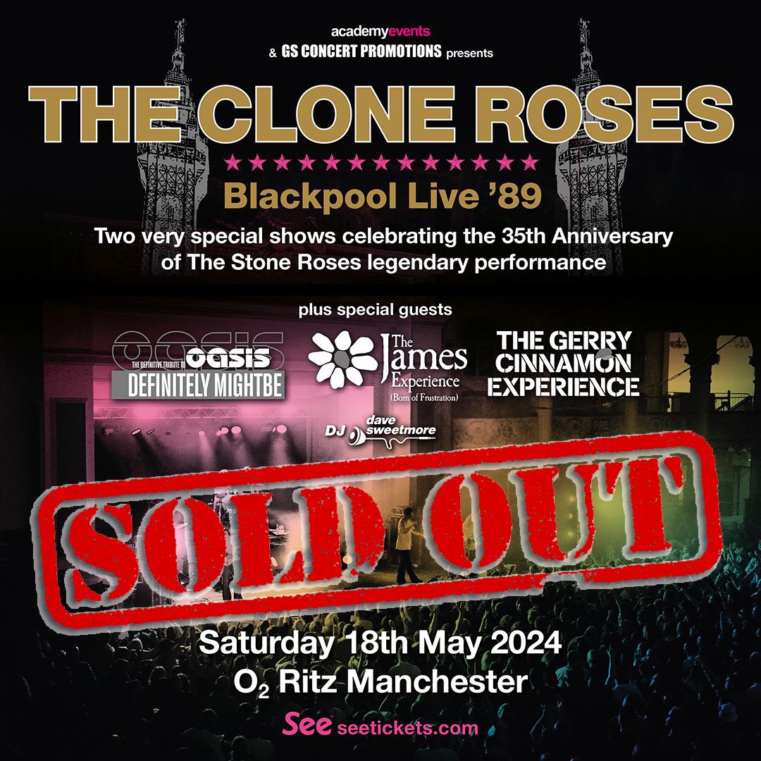 🍋Manchester Ritz Sold Out🍋 Our gig at @O2RitzManc has now Sold Out! Roll on May 👍👍