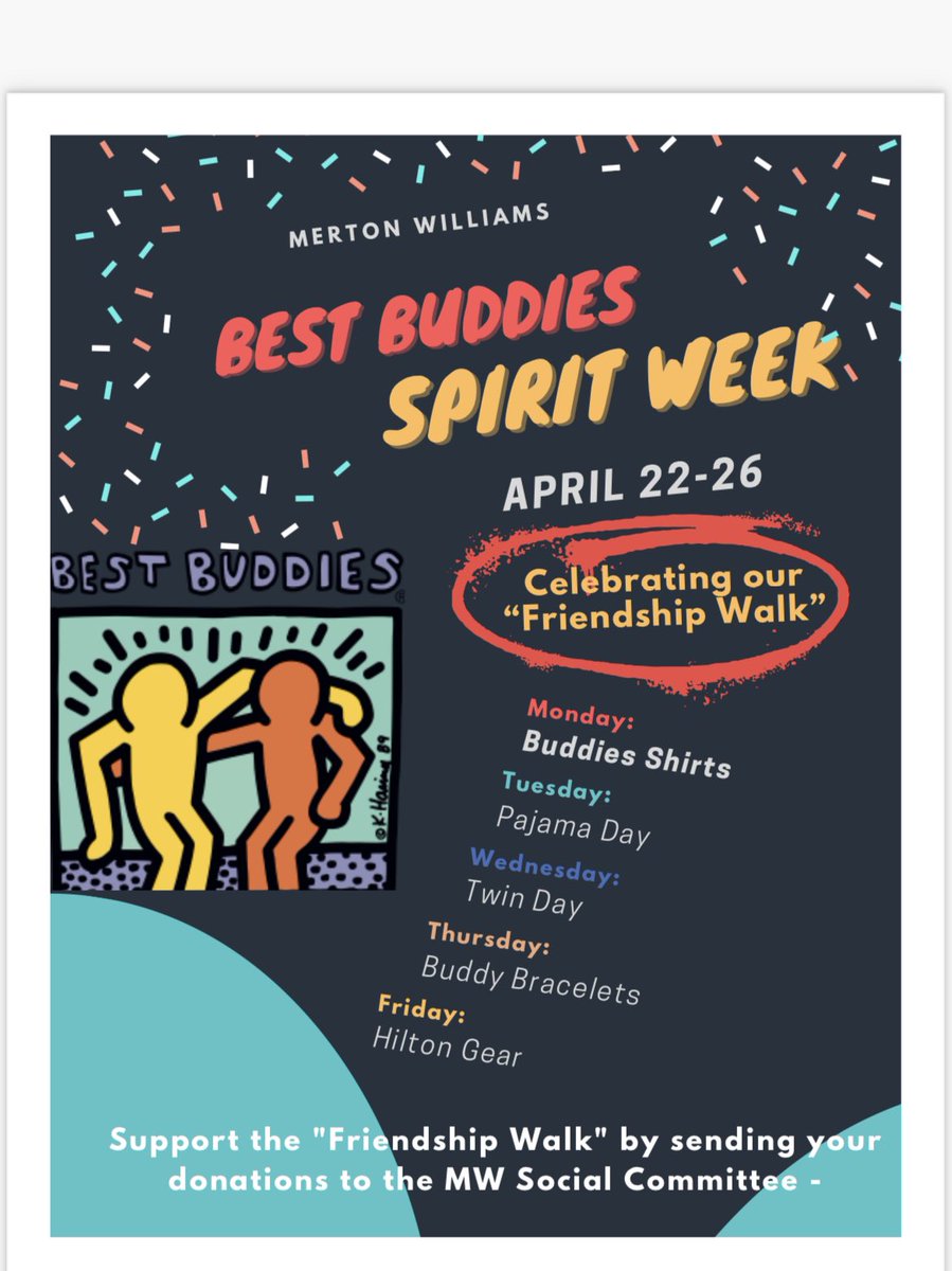 Best Buddies Spirit week leading up to our “Friendship Walk” this weekend!