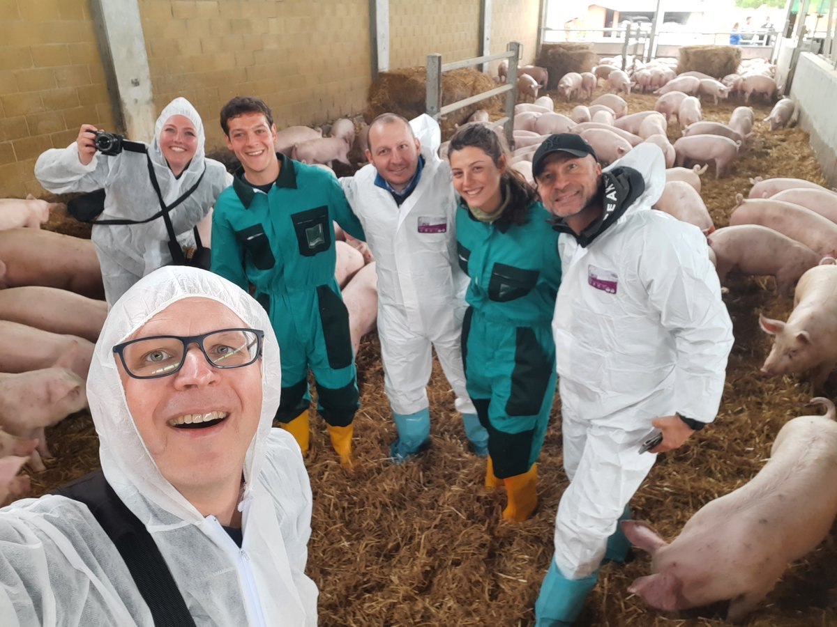 Together with colleague @Iris_Hofman I had a great visit to the finisher pig farm Azienda Agricola Vanessa Bassoni in Piedmont region, Italy 🇮🇹. As part of the Fumagalli concept, they produce heavy pigs on straw for the Italian & UK market. Expect covarage soon at @PigProgress