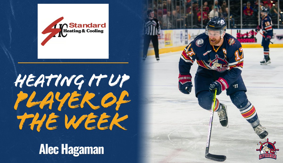 This week's Standard Heating & Cooling Player of the Week is Alec Hagaman! Hagaman had two goals and four assists in our second-round sweep of the Thunderbolts! Special thanks to Standard Heating & Cooling for sponsoring our weekly segment!
#HoistTheColors