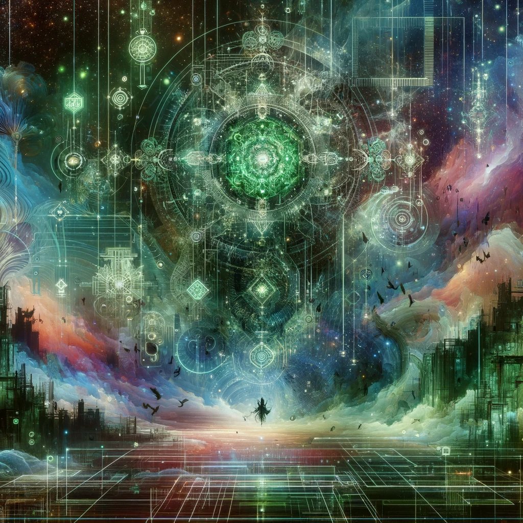 DmitriVanDuine's tweet image. Bridging mystical poetry with quantum realms, these images visualize cyberspace as a digital codex of ancient wisdom. #QuantumWeb #MysticalCyberspace #DigitalCodex #AncientWisdom

websim.ai/c/OOUSYP8zpBkE…