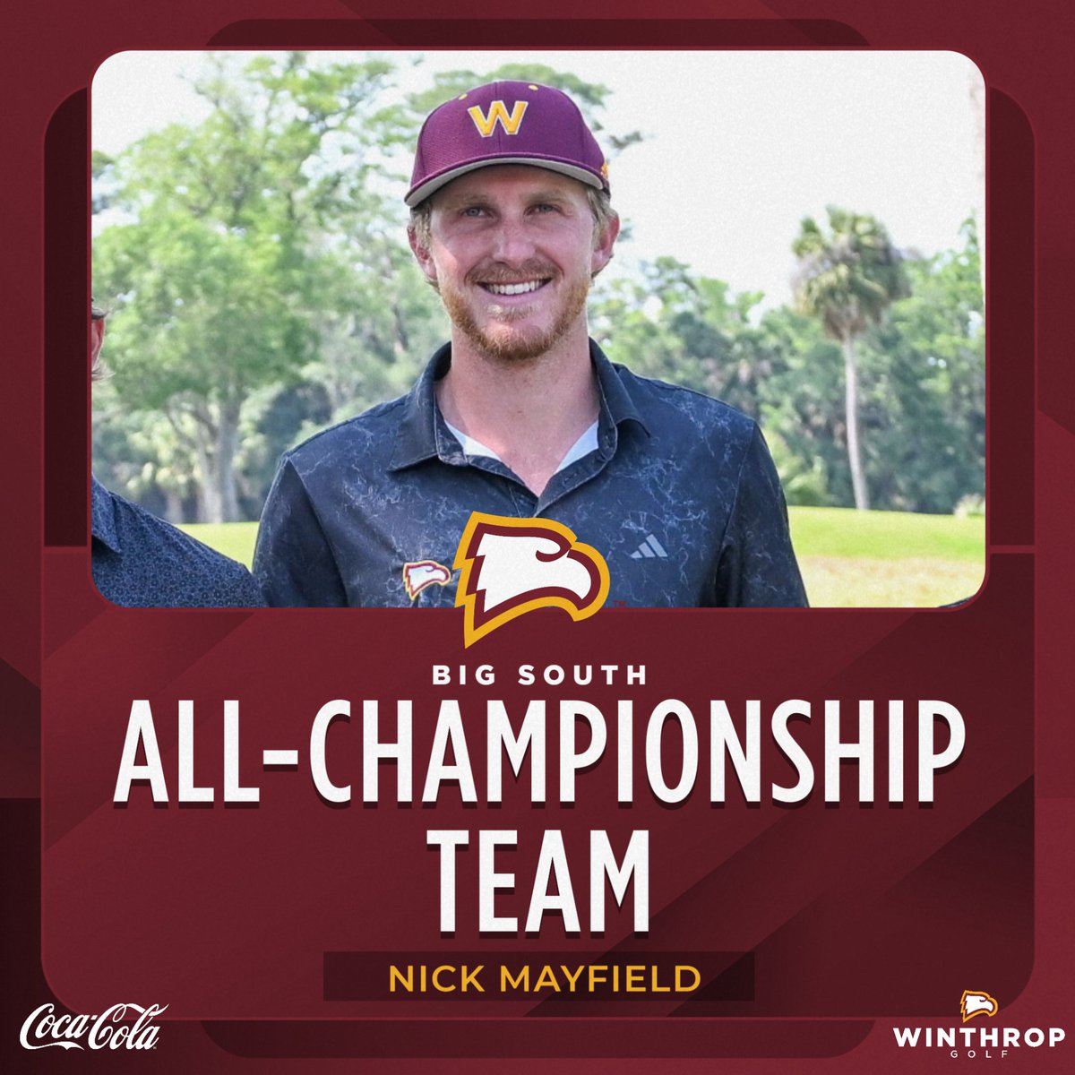 𝗕𝗶𝗴 𝗦𝗼𝘂𝘁𝗵 𝗔𝗹𝗹-𝗖𝗼𝗻𝗳𝗲𝗿𝗲𝗻𝗰𝗲 𝗙𝗶𝗿𝘀𝘁 𝗧𝗲𝗮𝗺 / 𝗔𝗹𝗹-𝗖𝗵𝗮𝗺𝗽𝗶𝗼𝗻𝘀𝗵𝗶𝗽 𝗧𝗲𝗮𝗺

Congratulations Nick!

#ROCKtheHILL | #BigSouthMGOLF