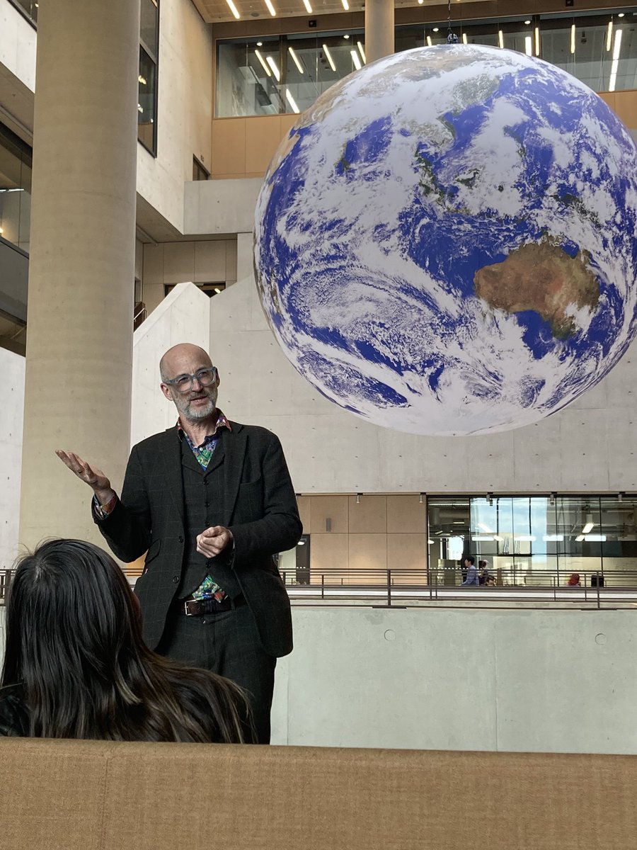 And now we’re listening to Gaia and contemplating our place on the planet with the bafta-award-winning soundtrack composed by Dan Jones. Kicked off with a short talk by @markmiodownik about UCL research into plastics and urging us all to ‘buy less’