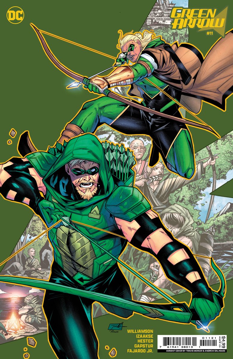 A battle years in the making! It's Queen vs Merlyn in this clash of the archers. Pick up GREEN ARROW #11 in stores TODAY to see the battling bowmen drawn the way only @SeanIzaakse & @philhester can! Main cover by Sean & @rfajardojr Variant cover by @TravisMercer15 & @adalhouse