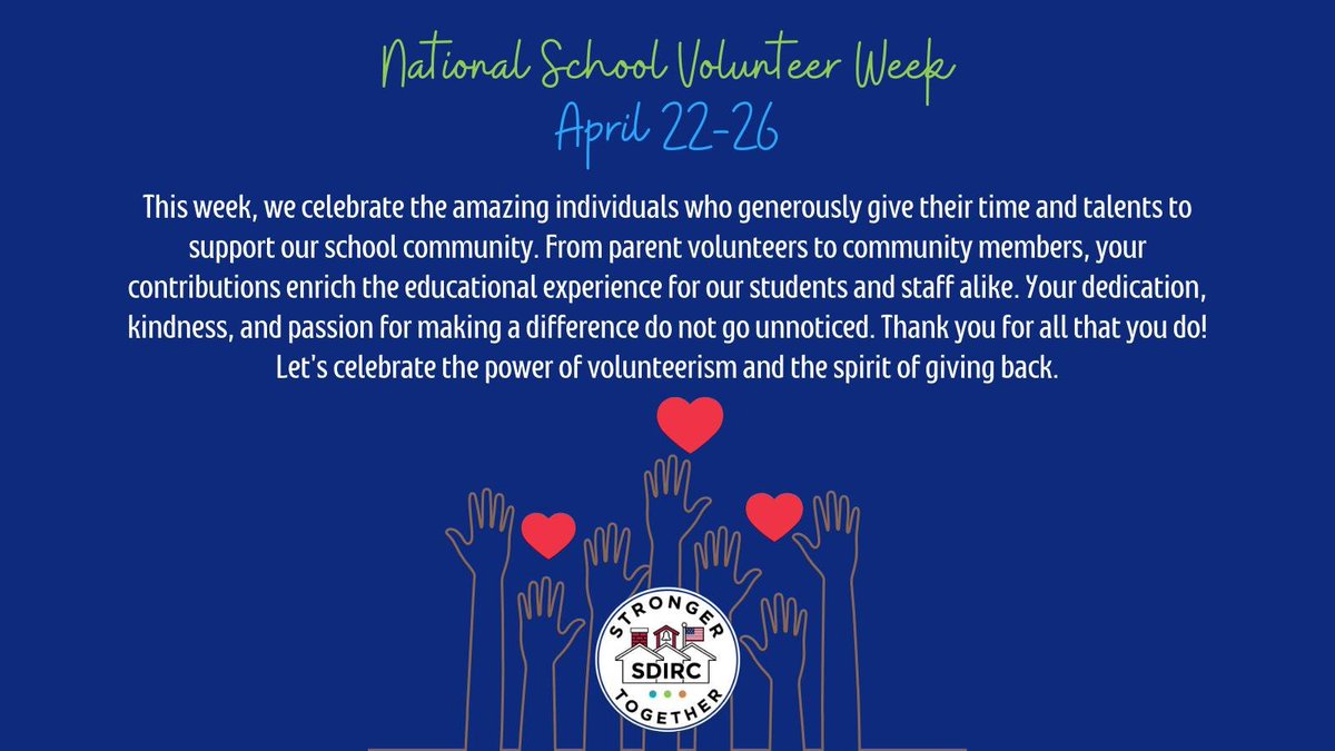 I am deeply grateful for the invaluable contributions of our dedicated volunteers. Your time, expertise, and unwavering support enrich the lives of our students and enhance the quality of education they receive. Thank you for being the heart of our school community!