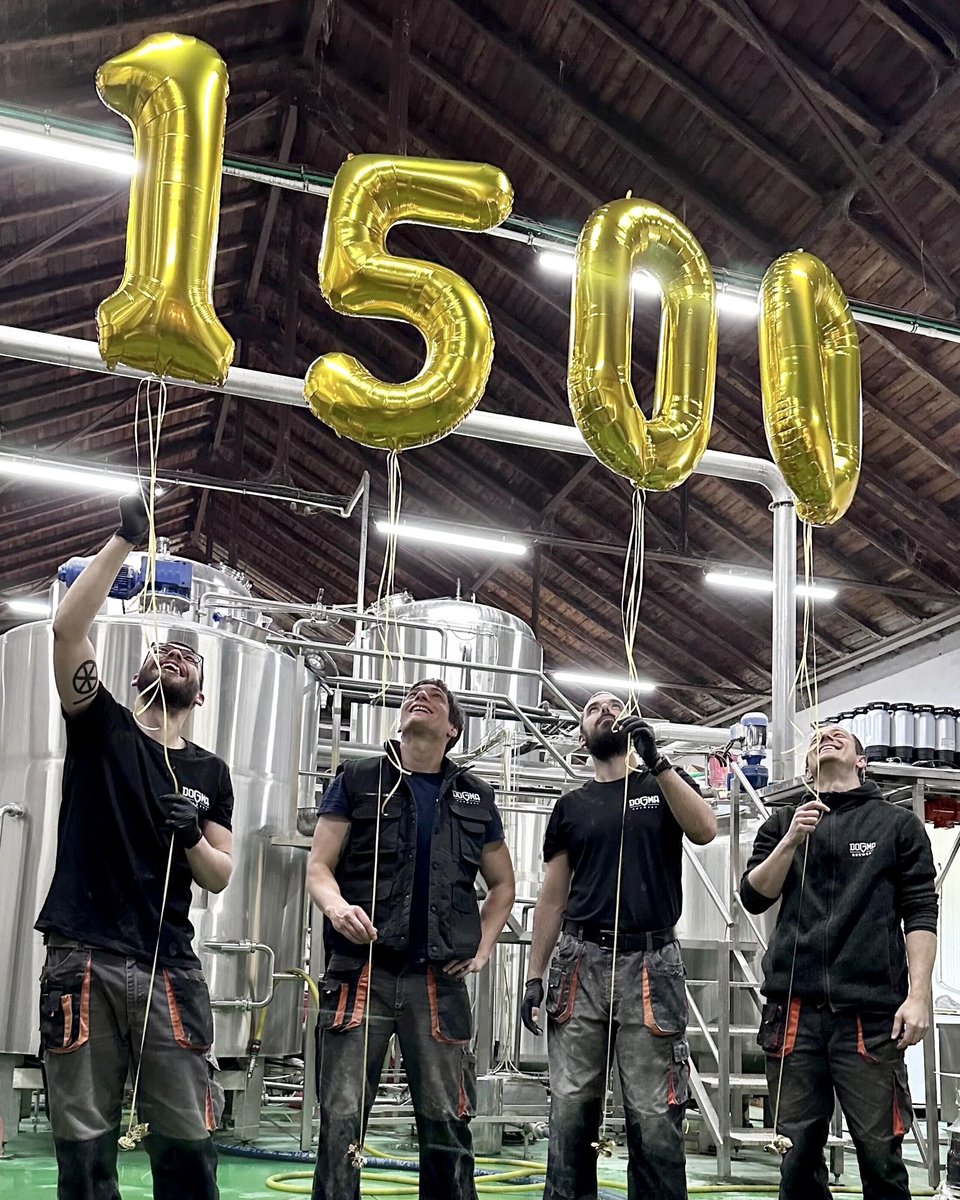 Jeste li čuli?🥁
U Dogmi se danas desilo 1500. kuvanje!🥹

Idemo zajedno dalje, ali pravimo pauzu da kažemo: HVALA!♥️

Najveće hvala rezervisano je za naš pivarski tim!

Veliko hvala ide - VAMA!
Popili ste preko 2 700 000 l piva!🍻

Dođite, ovde gde se ljubav meri u litrima. 😌🏭