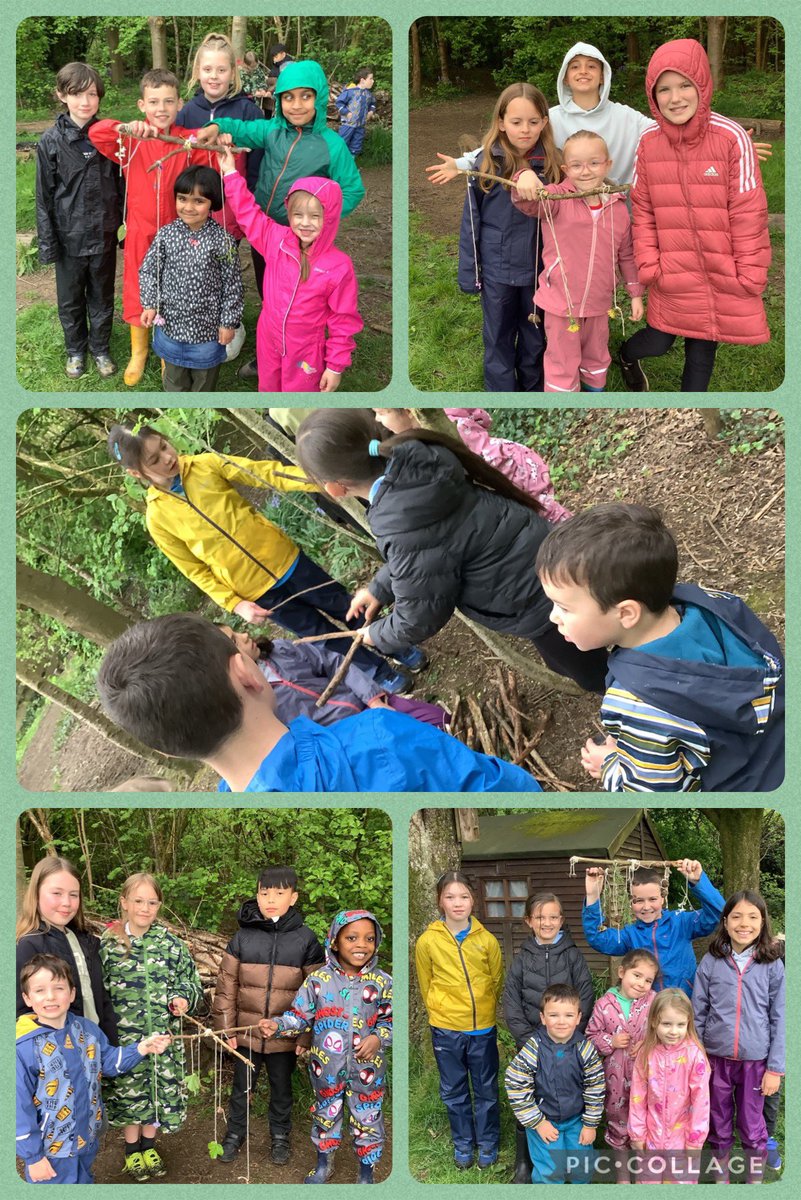 Reception and Year 5 worked together to make nature mobiles for #EarthDay2024 #TeamworkMakesTheDreamWork 🌍🪵