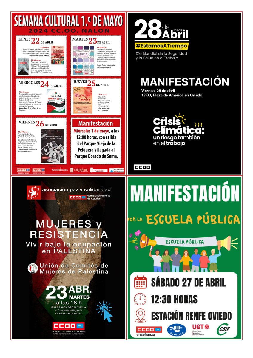 ✍️Tiempo de movilizaciones. Nos echamos a la calle para mejorar las condiciones laborales, para que se oiga la voz de la clase trabajadora... ⚖️Se hace justicia y no se silencia la protesta. El TSJA garantiza el derecho constitucional a la manifestación asturias.ccoo.es/183a9d2316c401…