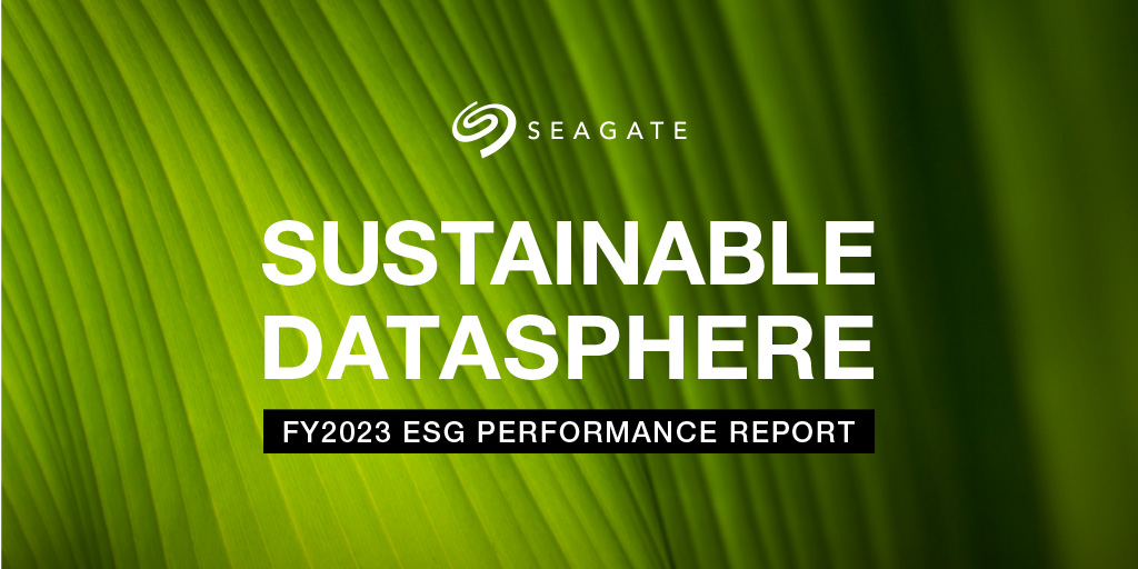 ESG Report FY2023 is now live. Stay up to date with our continued progress towards creating a sustainable, inclusive, and ethical datasphere. Read ESG Report FY2023 here: seagate.media/6015YGPYL