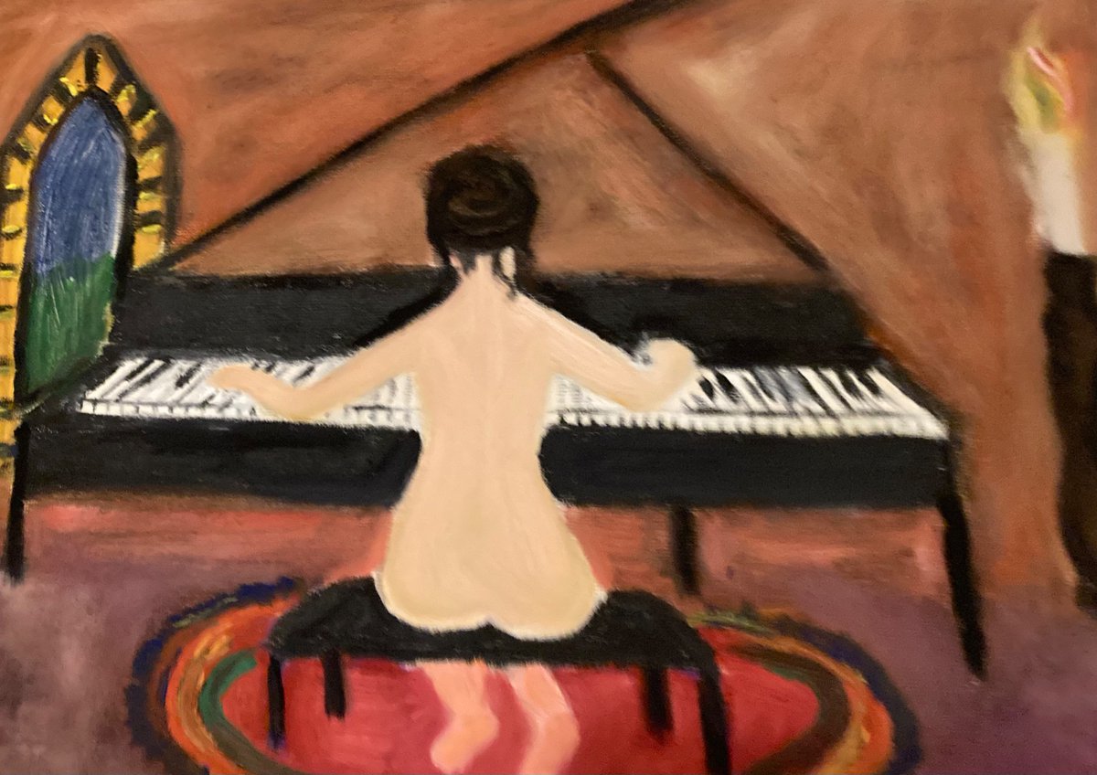 IvyABrown's tweet photo. #art #oilpainting #piano https://t.co/svxARaRdqi