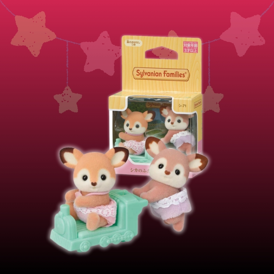 Sylvanian Families Deer Twins Doll Toy C-71
Brand: Epoch
Buy NOW: shorturl.at/epCI2

#doll #dolls #dollstagram #dollphotography #barbie #dollcollector #bjd #instadoll #handmade #cute #art #toy #toys #figure #animefigure #japanfigure #anime