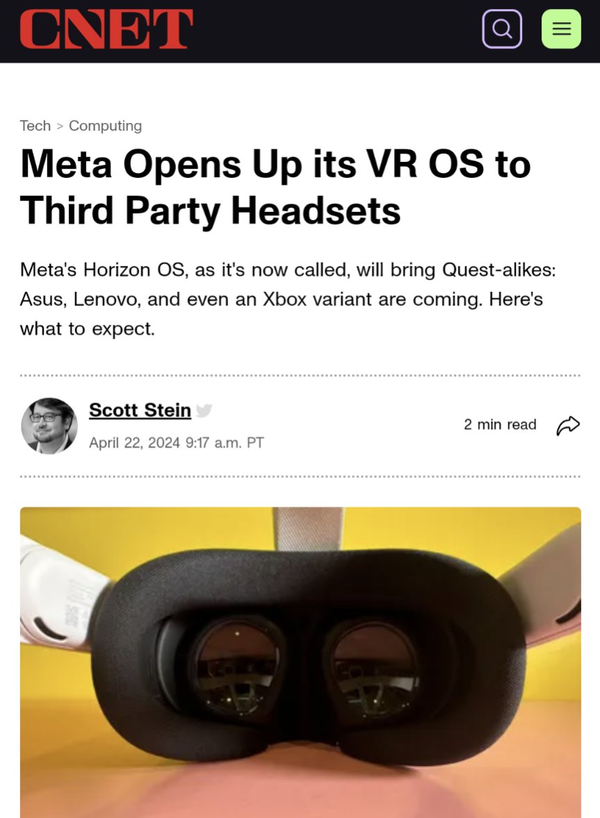 Let me translate what it means: Google and Samsung are going to ROCK it with their VR hardware + software. Facebook knows it and they are TERRIFIED. The same way as Mark was terrified about Apple Vision Pro and rushed the unfinished Quest 3 preview announcement. Remember? A…