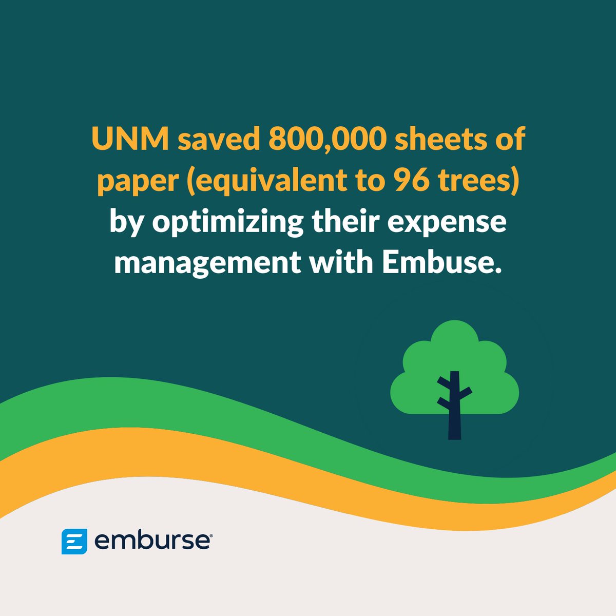 Automating #expensemanagement is about more than just improving processes and efficiency. 

It also creates more sustainable operations, just like @unm saved 96 trees (800,000 sheets of paper)

Learn more: bit.ly/3OrBas1
#earthday #sustainability #highered