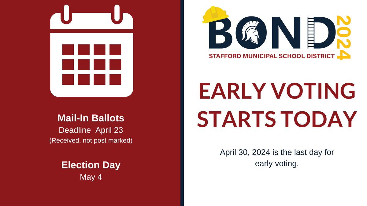 For more information on polling locations and ballot language, please visit our voter information page bit.ly/44eTLOv #smsdbond24