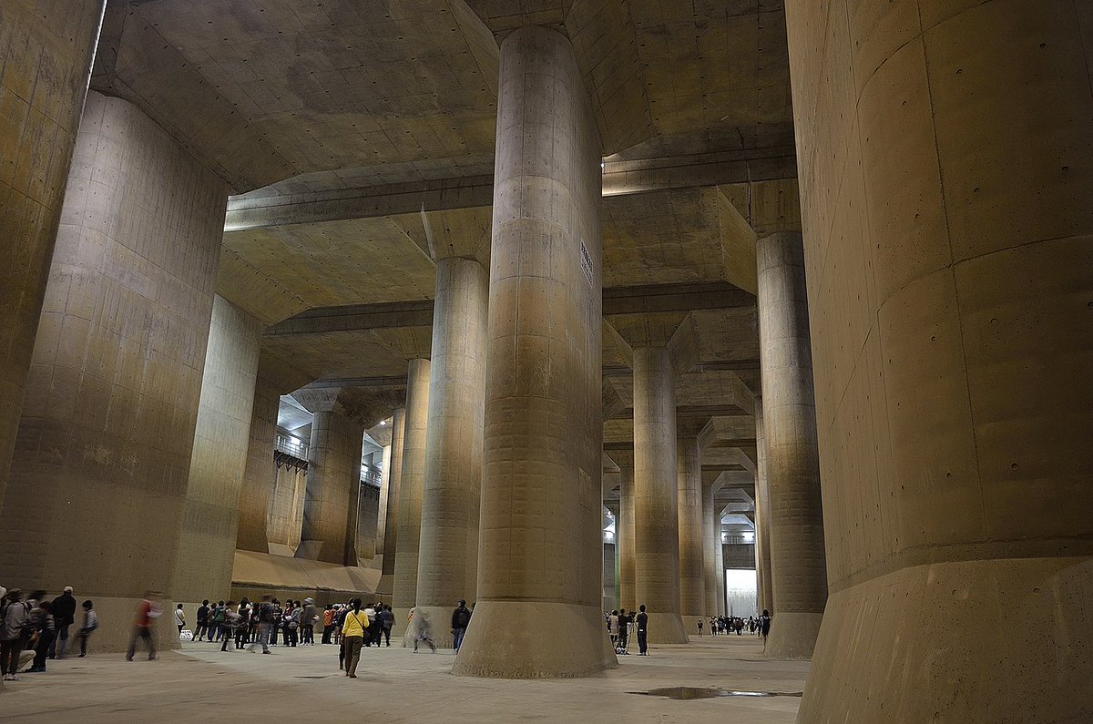 🇯🇵 Токийский противопаводковый коллектор — самая большая 'ливнёвка' в мире
