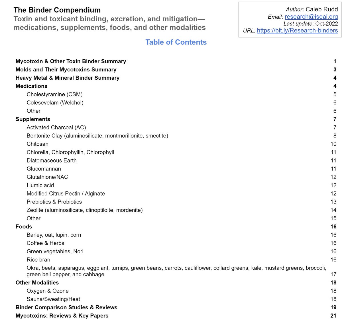 Did you know that testing and treatment for pathogenic neurotoxin producing MOLD are now part of many Alzheimer's treatment programs?

Neurotoxins are not good for our brains. 

Read attached research on binders: potentially one of the most helpful documents I have read on
