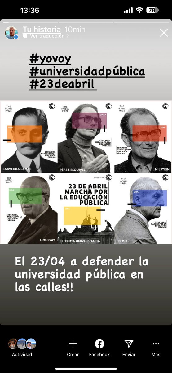 Mañana comienza “la 125” de este gobierno. 

DEFENDAMOS LA
UNIVERSIDAD PÚBLICA el 23/4 a las 17:30 nos encontramos en 11 de Abril y Alem para marchar hacia Alem
1253!!

#yovoy
#universidadpública
#23deabril