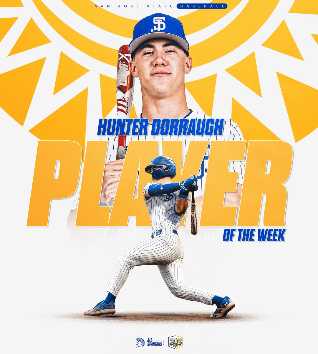 👑 The home run king is the <a href="/MountainWest/">Mountain West</a> Player of the Week!!

#AllSpartans