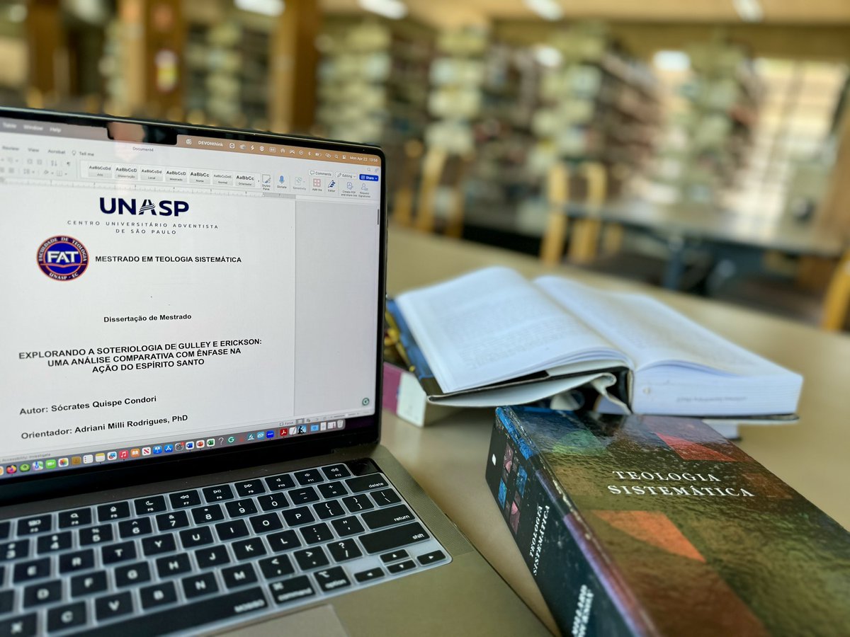 socratesquispe's tweet image. Iniciando o processo de redação da minha dissertação de mestrado em Teologia Sistemática no nosso @unaspec
Saudade de estar numa biblioteca pesquisando, estudando e escrevendo.
#LifelongLearning #LifewideLearning #AgileLearning #Discipline #AcademicGrowth