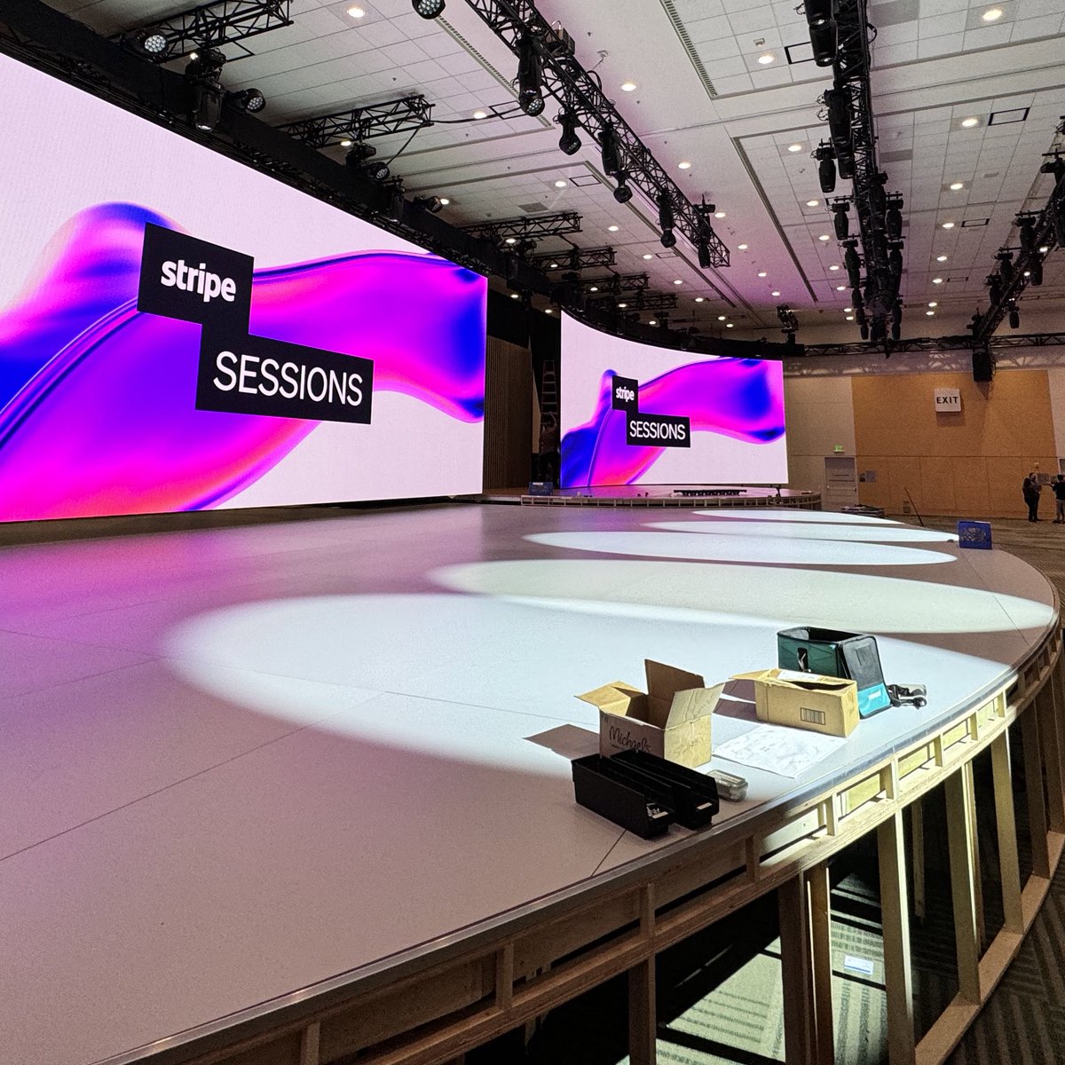📍Moscone

We’re getting ready to announce our largest set of updates to @Stripe on Weds. 

And on Thurs, <a href="/collision/">John Collison</a> will show my personal favorite upcoming product in the Future of payments keynote. 

See you at Sessions!