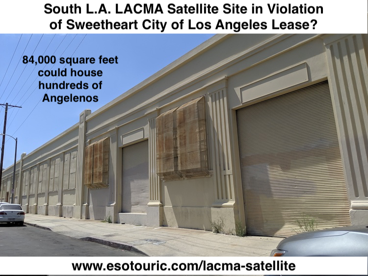 Before the County Supervisors voted to demolish LACMA, they heard director Michael Govan lie about plans for a South L.A. satellite. The real scheme: to ship art we all own to board co-chair Elaine Wynn's Las Vegas vanity space. Thank Mark Ridley-Thomas. esotouric.com/lacma-satellit…