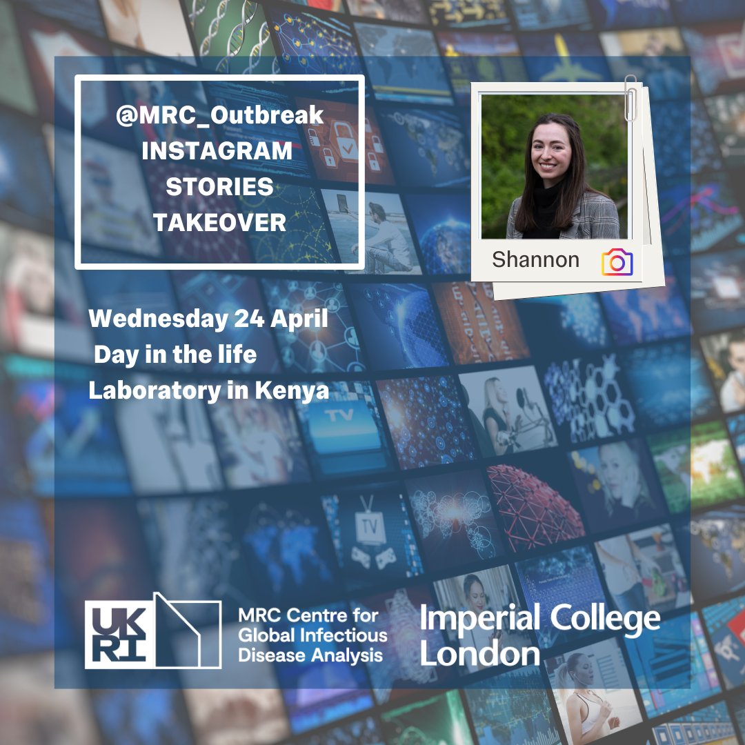 COMMING UP Instagram takeover! This Wednesday 24 April research assistant Shannon Fitz will take over our @instagram (@MRC_Outbreak) for 24 hours to share her day providing training on isolate sequencing Nairobi, Kenya 👇 instagram.com/mrc_outbreak/