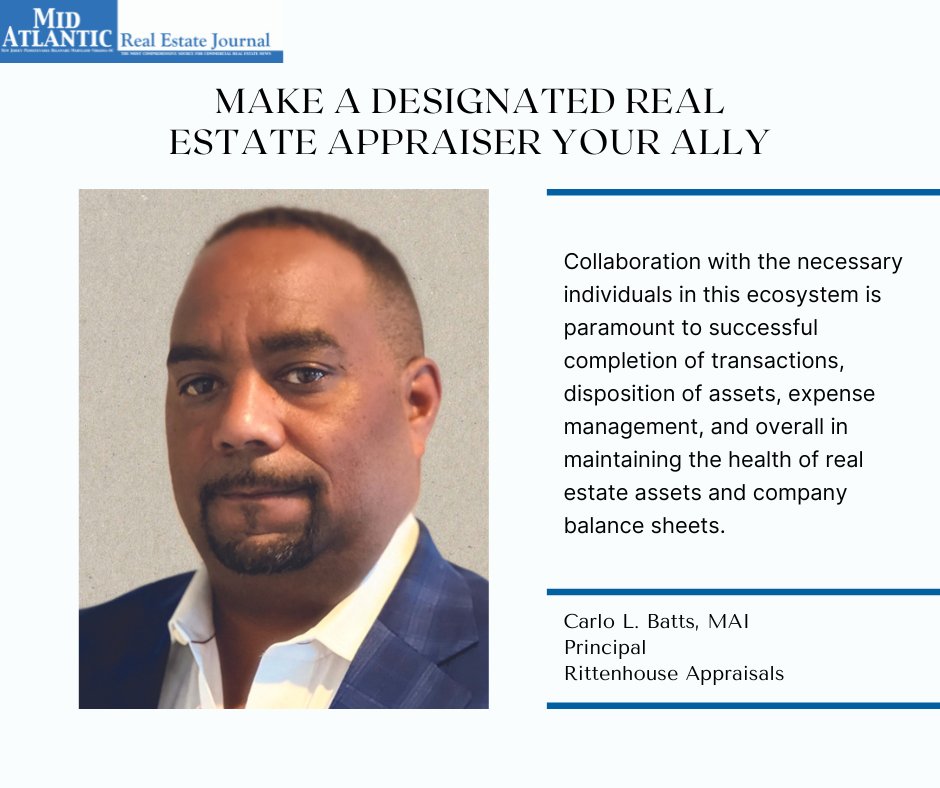 Discover the importance of a designated CRE appraiser for informed decision-making. Carlo Batts explains the expertise needed in managing and limiting operating expenses. Read more in MAREJ's Appraisal Spotlight: tinyurl.com/RA-Carlo-Batts #ValuationExperts