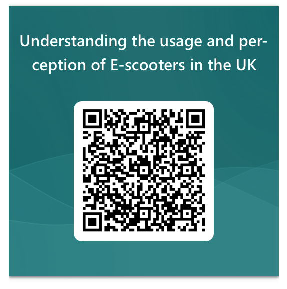 hannahgumble's tweet photo. My PhD survey examining how E-scooters are used and perceived in the UK is still live!   

If you have 5 minutes to spare, please check it out here: https://t.co/W5Wq0ZwT2i 

#PhD #Research #survey #Transport #EScooters #Micromobility https://t.co/m02sVS93Hz