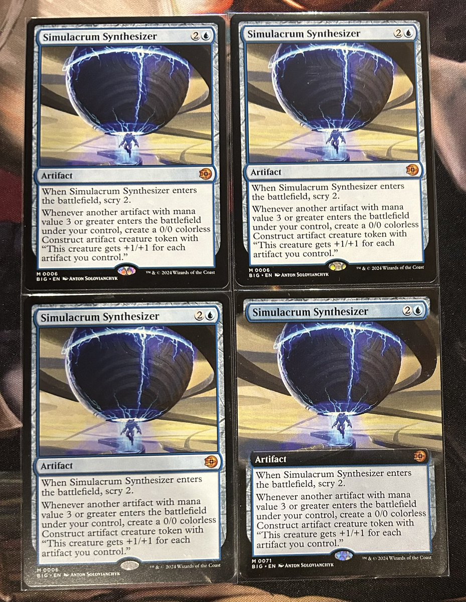 Managed to finish the playset of Simulacrum Synthesizer here in Seattle! 🥳 Can’t wait to play more 8Cast in Legacy! 🥳🥳🥳 #buyhighneversell