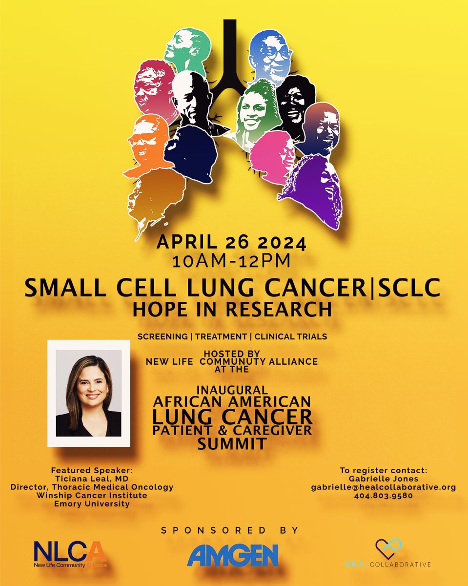 Inaugural African American Lung Cancer Patient & Caregiver Summit is around the corner. Hope you can join us! #HCLungCancerSummit #healcollaborative