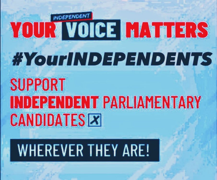#VoteIndependent
#VoteIndependentSocialist
#IndependentRising 
Please support  Independent Candidates in all upcoming elections nationwide, no party whips no lobbyists not bought just working for you.
#MayoralElections #LocalElections2024 #NationalElections #GeneralElection2024