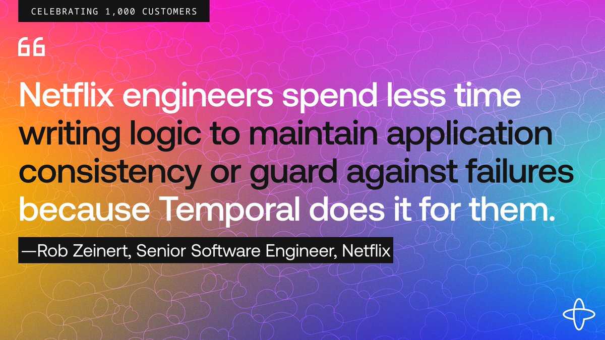 No matter the size of your team or your organization, our goal is to help save developers time by not having to worry about failures, just like the team at Netflix. We can’t wait to continue building this community together. Check out their case study 👉 temporal.io/in-use/netflix